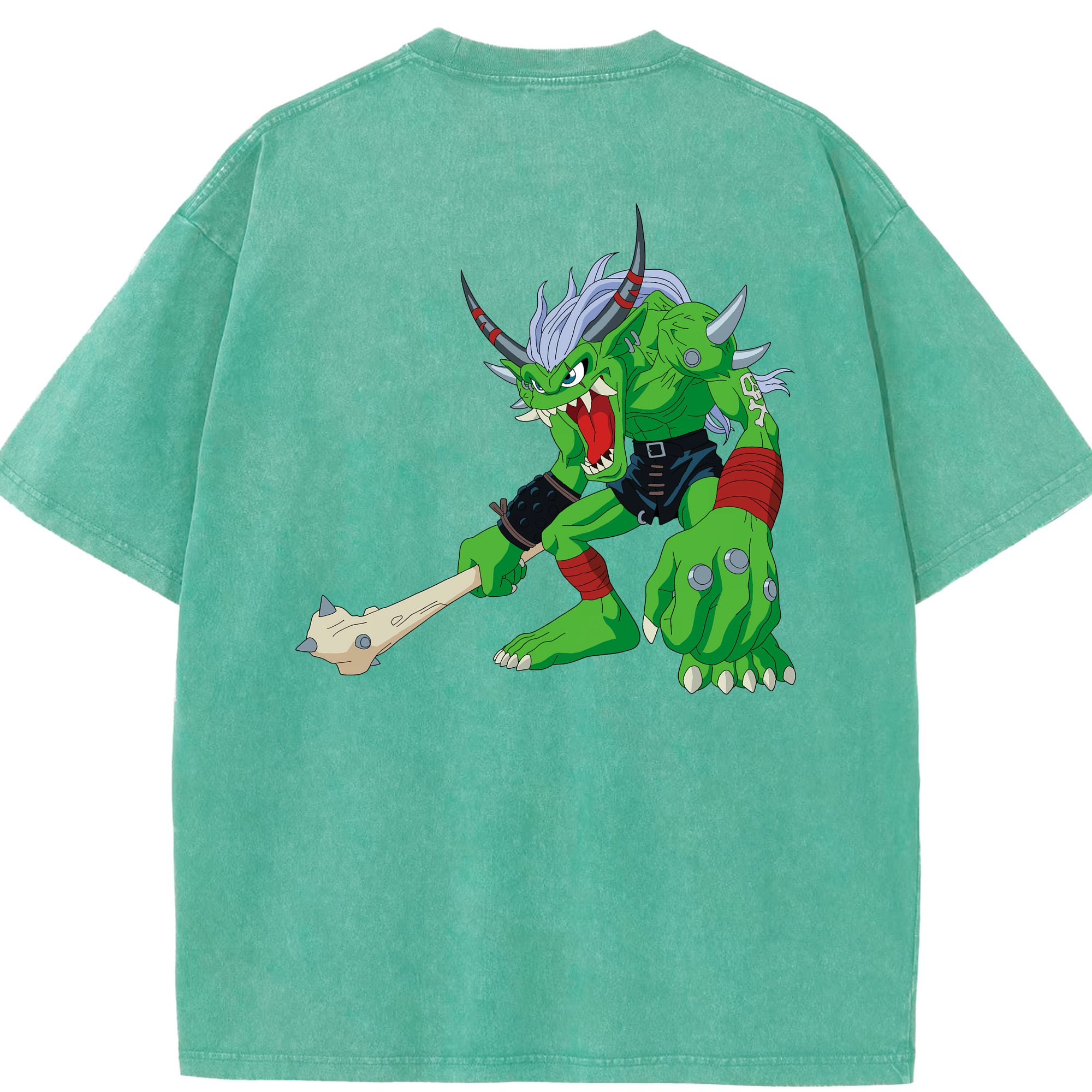 （画像用） Digimon デジタルモンスター/デジモン 綿100% ヴィンテージ風 半袖Tシャツ（背面プリント）